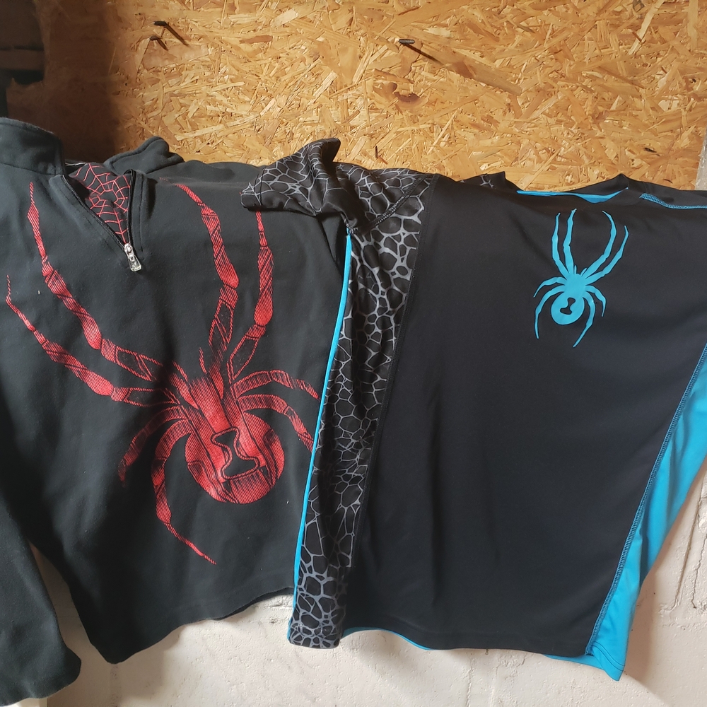 Spyder Black and Red Long Sleeve Tees